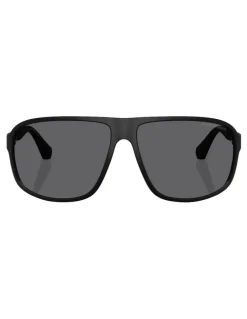 Emporio Armani Injected Polarised Sunglasses in Black