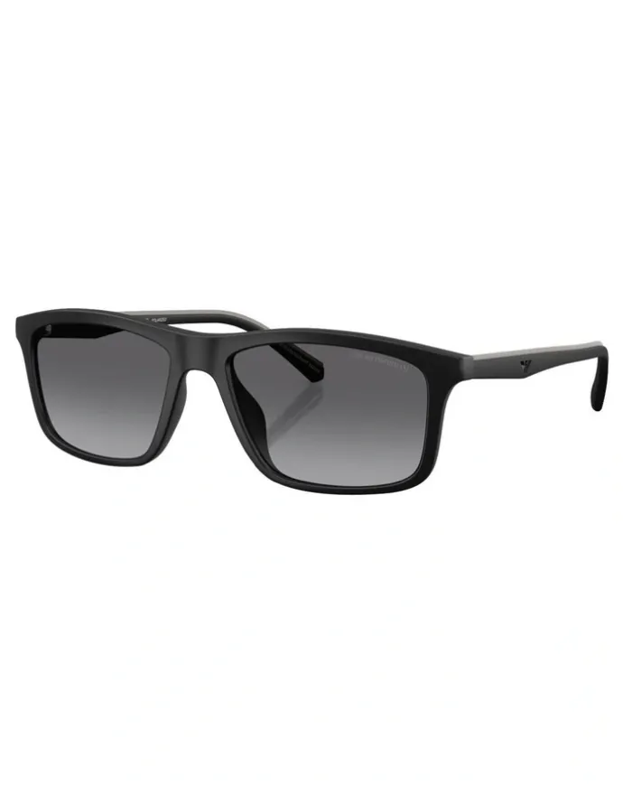 Emporio Armani Injected Polarised Sunglasses in Black