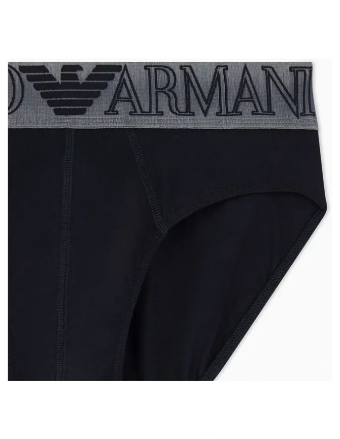 Emporio Armani Mega Logo Brief in Black