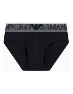 Emporio Armani Mega Logo Brief in Black
