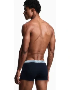 Emporio Armani Metalic Logo Trunks 3 Pack in Multi