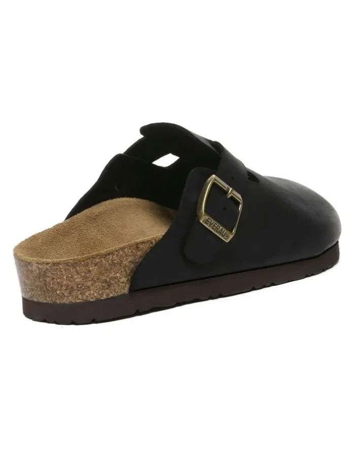 Ever AU Brooklyn Men Buckle Sandal in Black