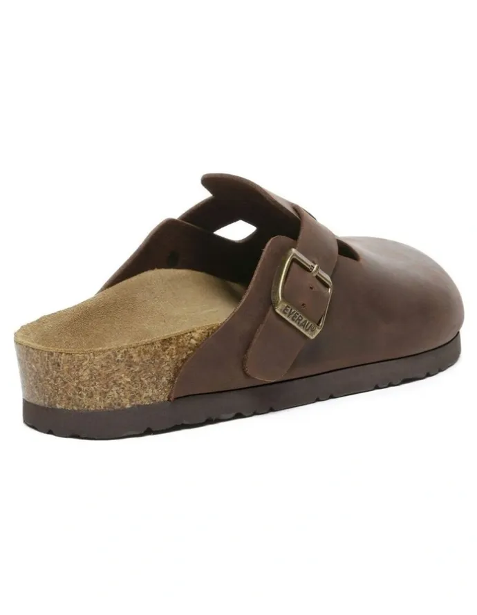 Ever AU Brooklyn Men Buckle Sandal in Chocolate