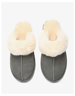 Ever AU Muffin Slipper Suede in Grey