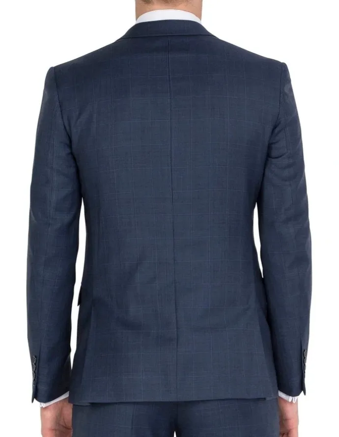 Ferrari Formalwear Unique Soft Blue Tonal Check Jacket Regular