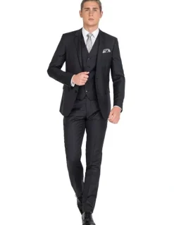 Ferrari Formalwear Pure Wool Suit Trouser in Charcoal