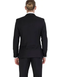 Ferrari Formalwear Tailored Tuxedo Long Jacket in Black