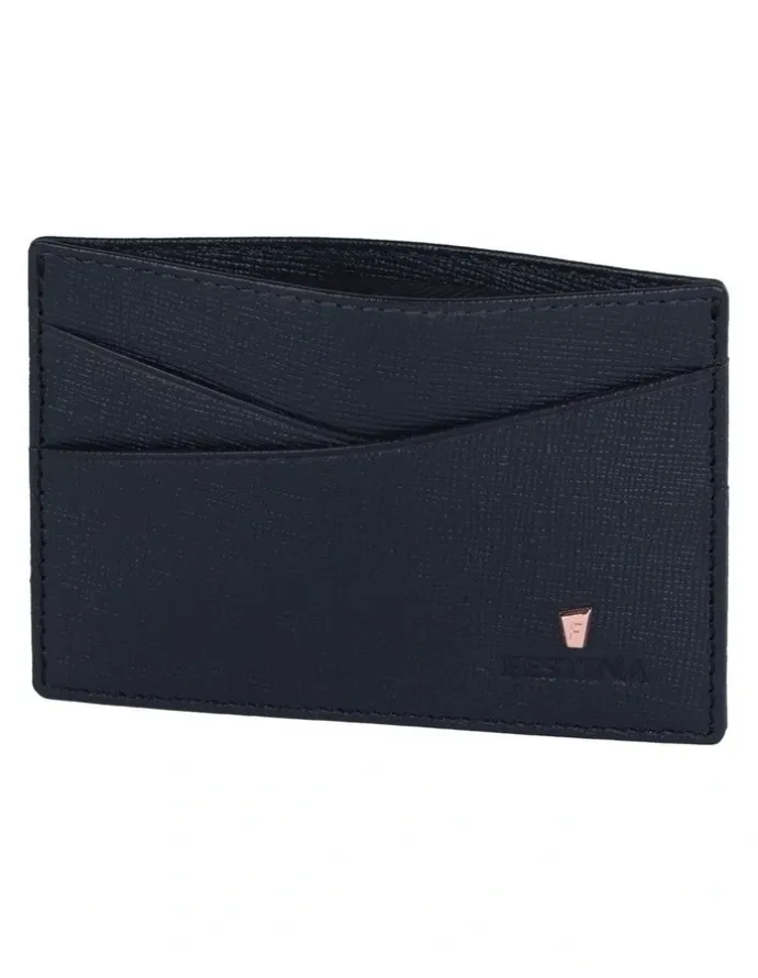 Festina Chronobike Leather Card Holder in Navy