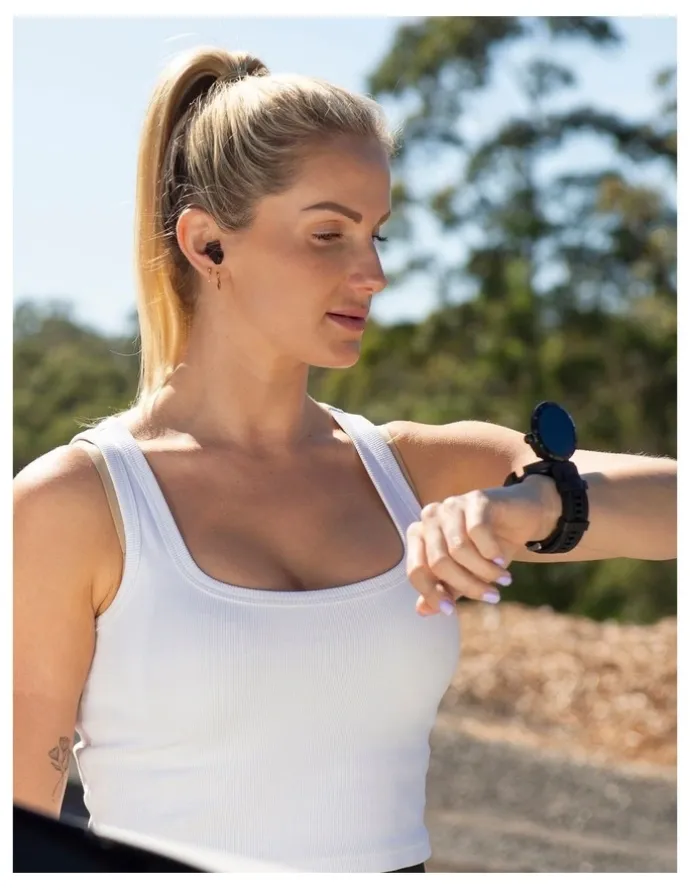 Fit Smart Momentum Audio Smart Watch in Black