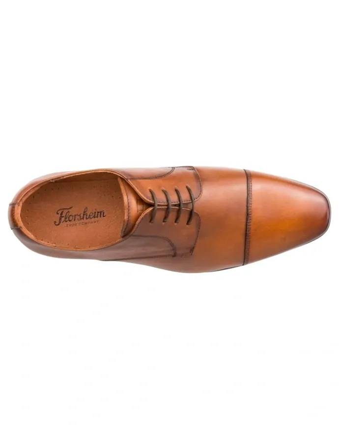Florsheim Cross Cap Toe Derby Shoes in Tan