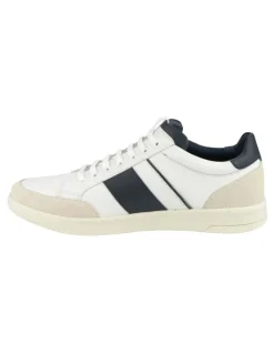Florsheim Crosscourt Lace to Toe Sneaker in White/ Navy