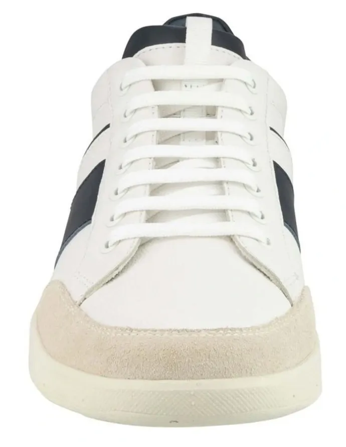 Florsheim Crosscourt Lace to Toe Sneaker in White/ Navy