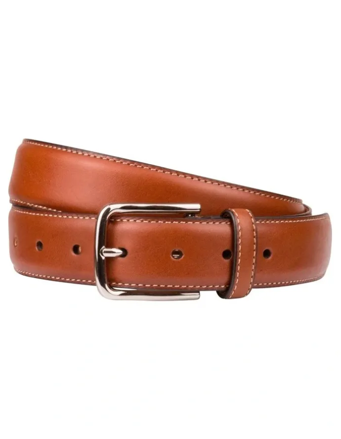 Florsheim Cruise Stitched Crossover Belt in Tan