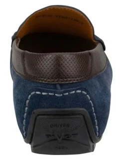 Florsheim Motor Moc Toe Venetian Driver Shoes in Navy