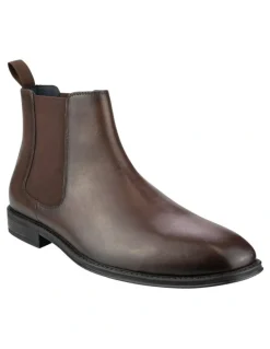 Florsheim Chatham Plain Toe Chelsea Boot in Brown