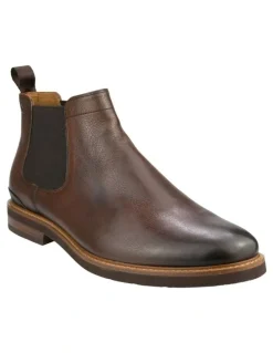 Florsheim Highland Chelsea Plain Toe Gore Boots in Walnut