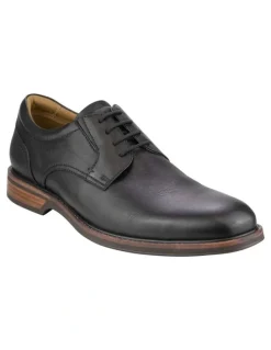 Florsheim Traveller Plain Toe Derby Shoe in Black