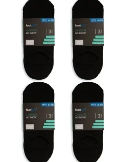 Footlab Casual No Show Cushioned Socks 12 Pack in Black