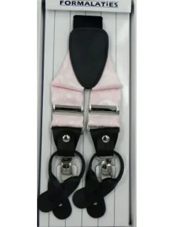 Formalaties Paisley Tapestry Premium Convertible Suspenders Braces Y Back in Pink