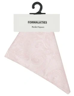 Formalaties Tapestry Floral Print Pocket Square Handkerchief in Pink