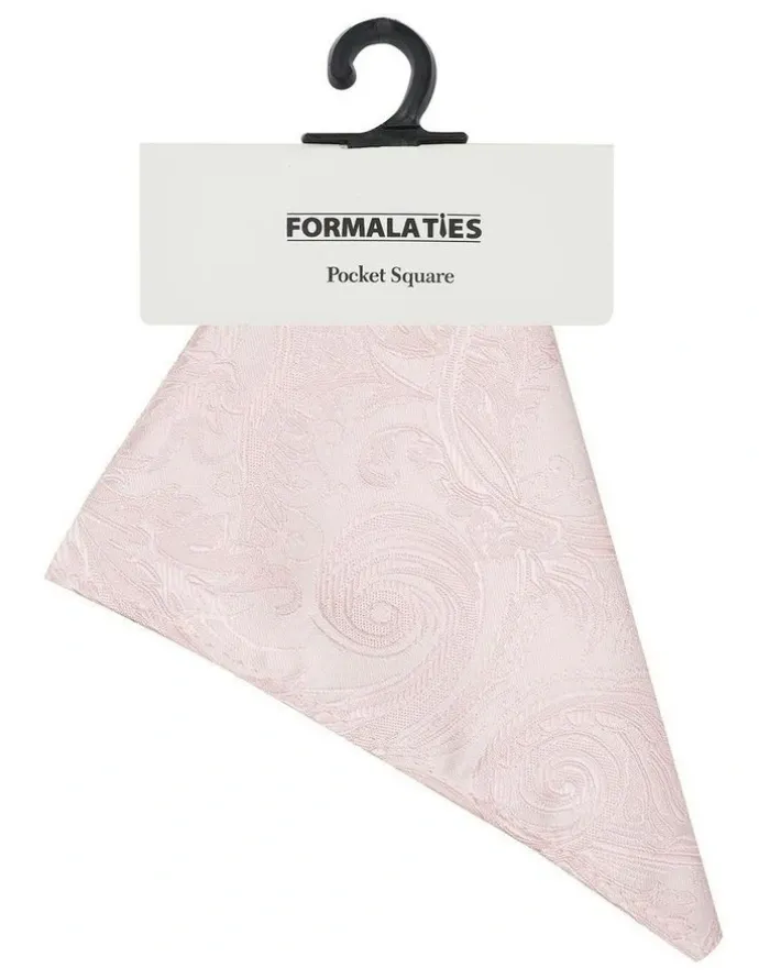 Formalaties Tapestry Floral Print Pocket Square Handkerchief in Pink