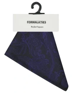 Formalaties Tapestry Floral Print Pocket Square Handkerchief in Purple