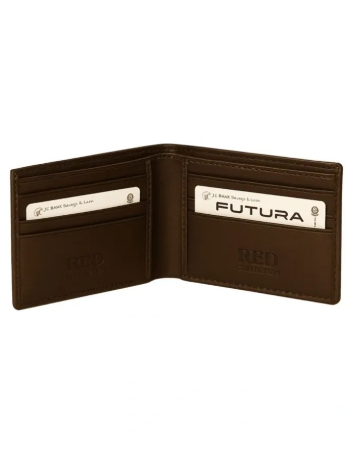 Futura Protected Slim Genuine Leather Wallet with Rfid Blocking in Tan