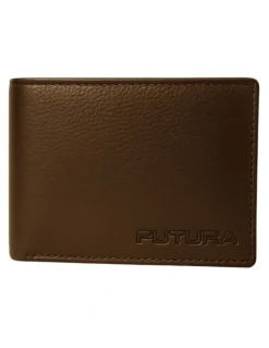 Futura Protected Slim Genuine Leather Wallet with Rfid Blocking in Tan