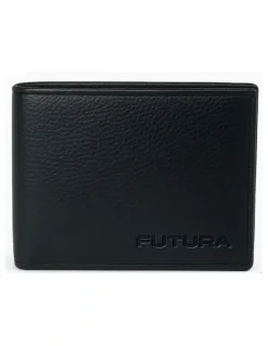 Futura RFID Slim Genuine Leather Wallet in Black