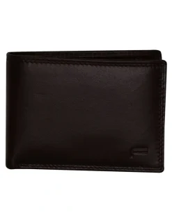 Futura Slim Leather Wallet with Rfid Blocking in Brown