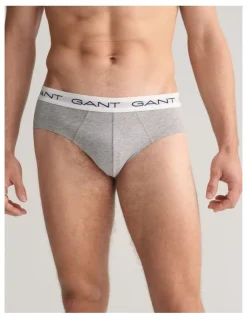Gant Briefs 3-Pack in Grey Melange
