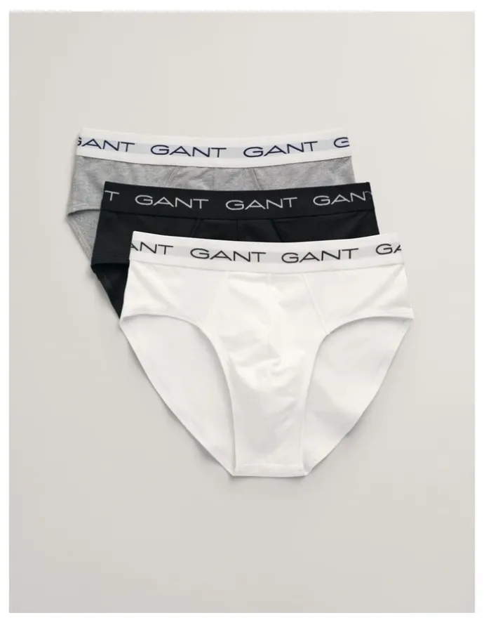 Gant Briefs 3-Pack in Grey Melange