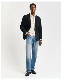 Gant Cotton Cable Half-Zip Knit in Cream