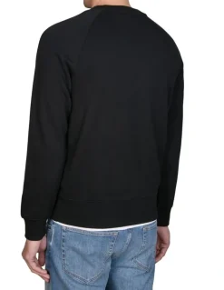 Gant Diamond Crew Neck Sweatshirt in Black
