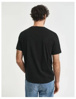Gant Embroidered Archive Shield T-Shirt in Black