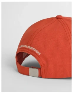 Gant Graphic Cotton Twill Cap in Deep Orange