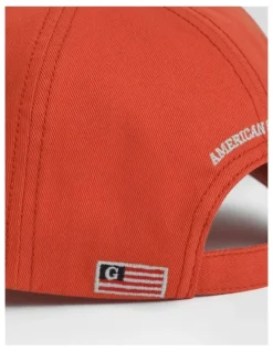 Gant Graphic Cotton Twill Cap in Deep Orange