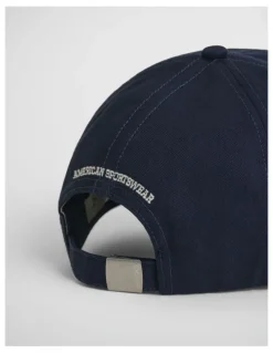 Gant Graphic Cotton Twill Cap in Evening Blue