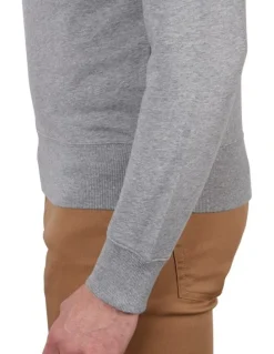 Gant Lock-Up Crew Neck Sweatshirt in Grey Melange