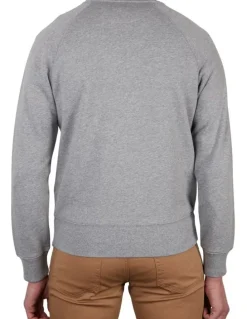 Gant Lock-Up Crew Neck Sweatshirt in Grey Melange