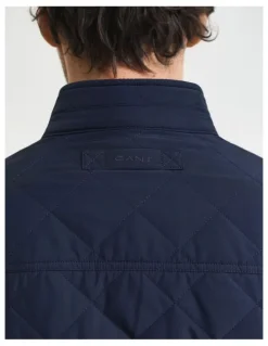 Gant Quilted Windcheater Jacket in Evening Blue