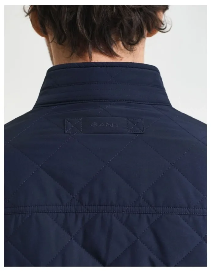 Gant Quilted Windcheater Jacket in Evening Blue