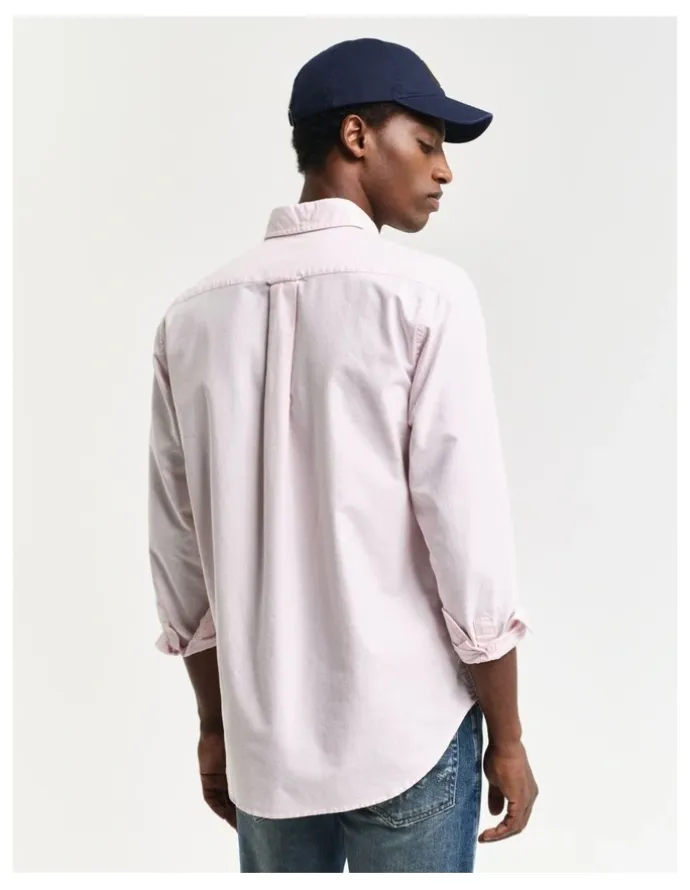 Gant Regular Fit Classic Oxford Shirt in Light Pink