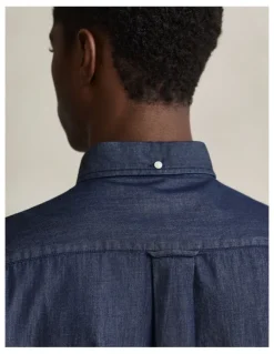 Gant Regular Fit Indigo Shirt in Dark Indigo