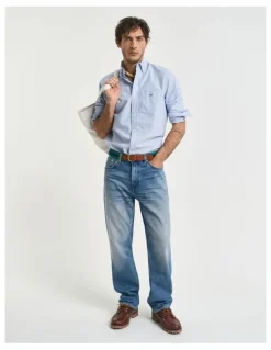 Gant Regular Fit Oxford Shirt in Light Blue