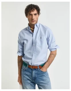 Gant Regular Fit Oxford Shirt in Light Blue