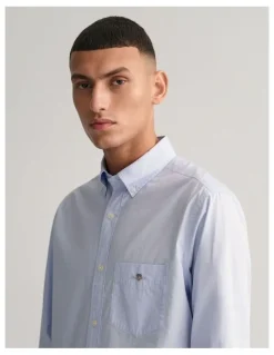 Gant Regular Fit Poplin Shirt in Light Blue