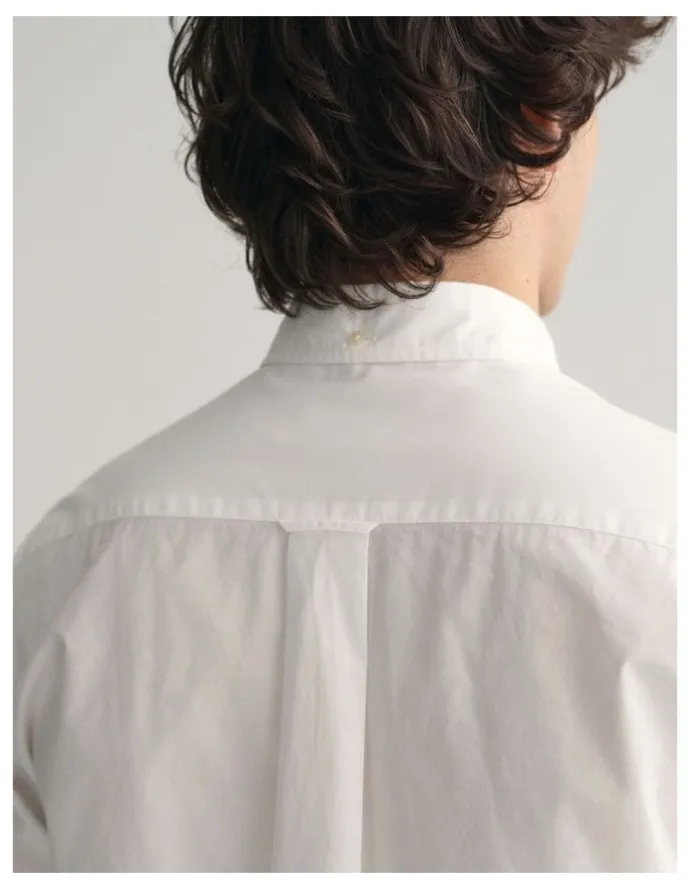 Gant Regular Fit Poplin Shirt in White