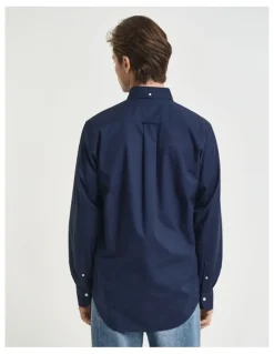 Gant Regular Fit Poplin Shirt in Marine