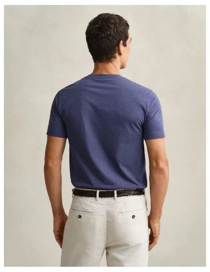 Gant Regular Fit Shield T-shirt in Dark Jeansblue Melange